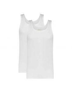 Ten Cate Heren Basics Singlet Cotton Stretch 2Pack Wit