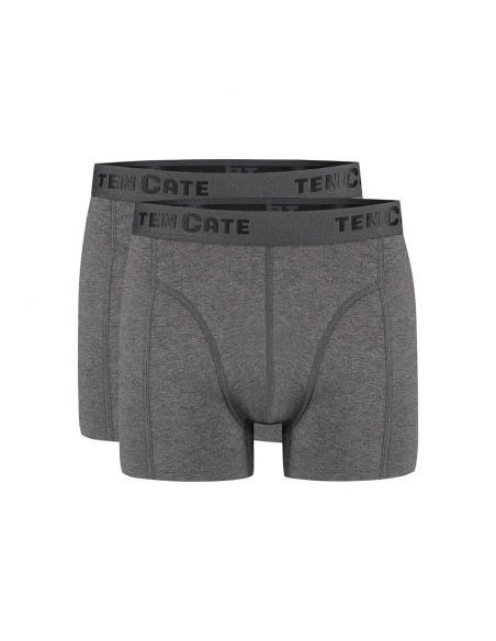 Ten Cate Heren Basics Shorts Cotton Stretch 2Pack Antraciet Melee