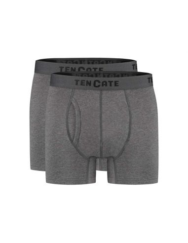 Ten Cate Heren Basics Classic Shorts Cotton Stretch 2Pack Antraciet Melee