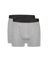 Ten Cate Heren Basics Classic Shorts Cotton Stretch 2Pack Light Grey Melee