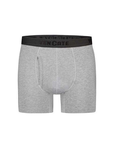 Ten Cate Heren Basics Classic Shorts Cotton Stretch 2Pack Light Grey Melee