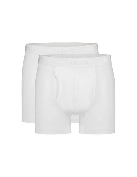 Ten Cate Heren Basics Classic Shorts Cotton Stretch 2Pack Wit