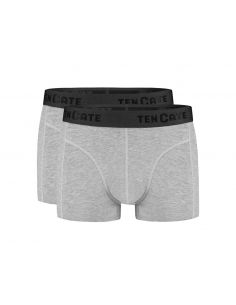 Ten Cate Heren Basics Shorty Cotton Stretch 2Pack Light Grey Melee