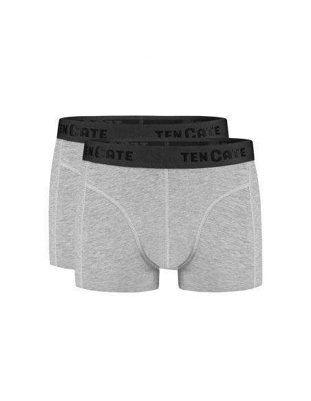 Ten Cate Heren Basics Shorty Cotton Stretch 2Pack Light Grey Melee