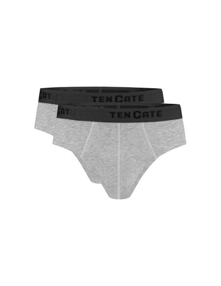 Ten Cate Heren Basics Slip Cotton Stretch 2Pack Light Grey Melee