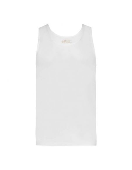 Ten Cate Heren Basics Singlet Cotton 2Pack Wit