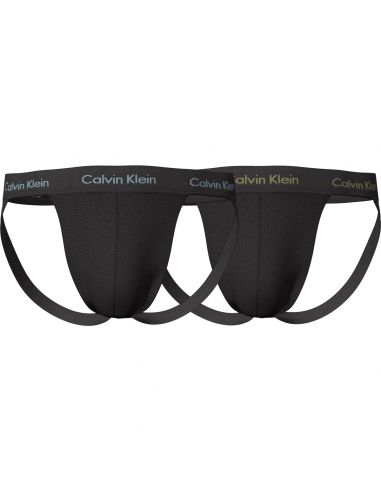 Calvin Klein Ondergoed JockStrap Cotton Stretch 2Pack Tourmaline Pistache 6F2