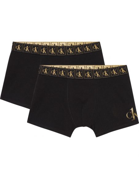 Calvin Klein Jongens Boxershorts 2Pack Intense Power Gold Black 0R9