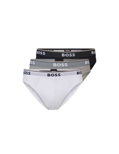 Hugo Boss Brief Slip Power 3Pack Zwart Wit Grijs