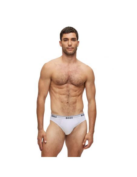 Hugo Boss Brief Slip Power 3Pack Zwart Wit Grijs