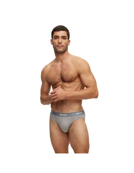 Hugo Boss Brief Slip Power 3Pack Zwart Wit Grijs