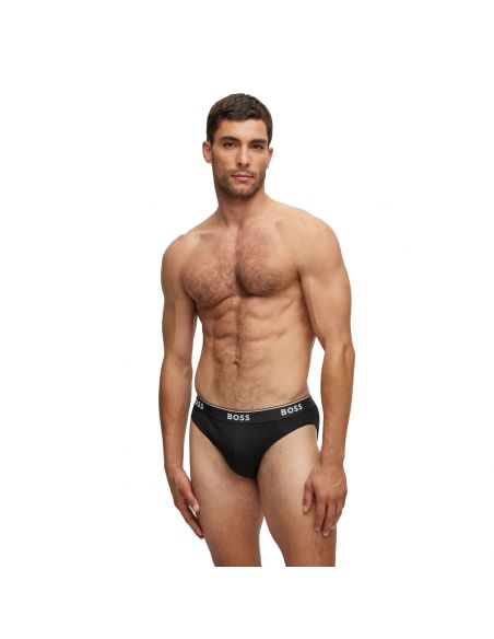 Hugo Boss Brief Slip Power 3Pack Zwart Wit Grijs