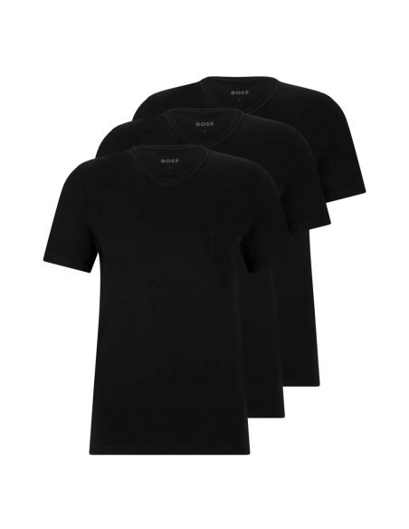 Hugo Boss T-Shirts V-neck Classic 3Pack Zwart