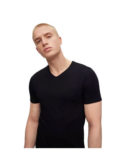 Hugo Boss T-Shirts V-neck Classic 3Pack Zwart