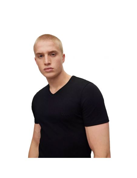Hugo Boss T-Shirts V-neck Classic 3Pack Zwart