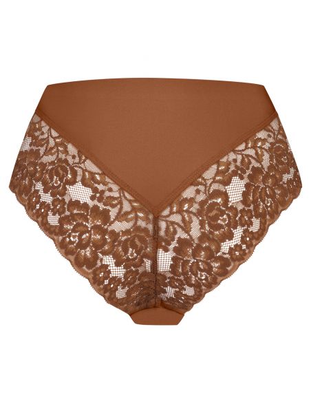 Ten Cate Secrets Lace Brazilian High Waist Pecan