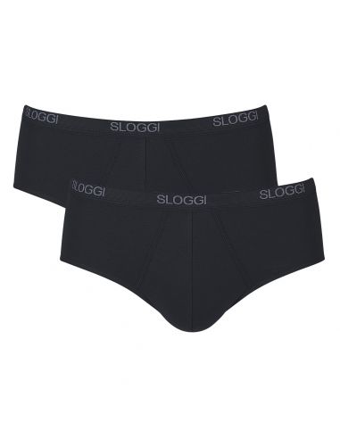 Sloggi Men Basic Midi Zwart 2p