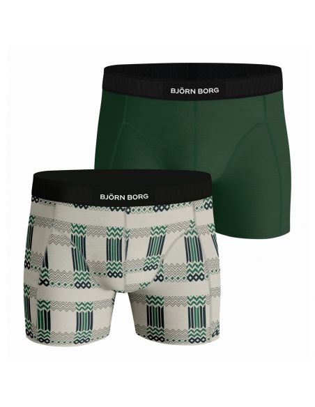 Bjorn Borg Heren Boxershorts 2Pack Premium Cotton Stretch Holiday MP002