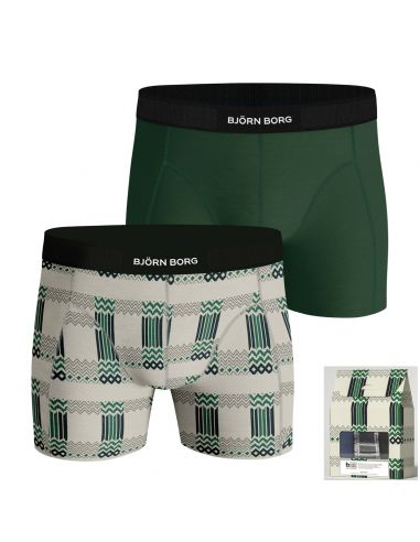 Bjorn Borg Heren Boxershorts 2Pack Premium Cotton Stretch Holiday MP002