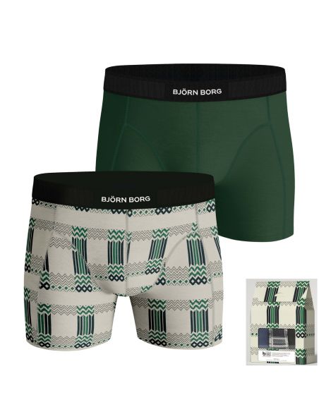 Bjorn Borg Heren Boxershorts 2Pack Premium Cotton Stretch Holiday MP002