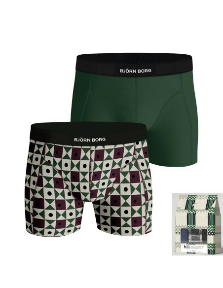 Bjorn Borg Heren Boxershorts 2Pack Premium Cotton Stretch Holiday MP001