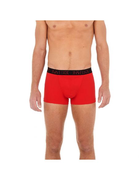 HOM H01 Boxer Briefs 2Pack Boxerlines 2 Zwart Rood D045