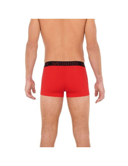 HOM H01 Boxer Briefs 2Pack Boxerlines 2 Zwart Rood D045