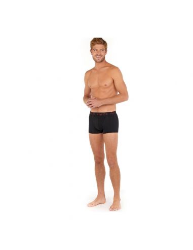 HOM H01 Boxer Briefs 2Pack Boxerlines 2 Zwart Rood D045