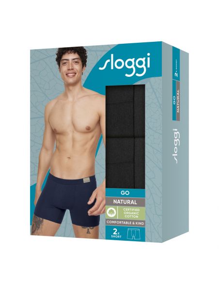 Sloggi Men GO Natural Short C2P 2Pack Zwart