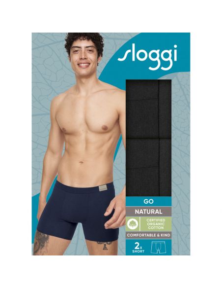 Sloggi Men GO Natural Short C2P 2Pack Zwart