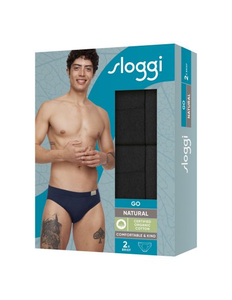 Sloggi Men GO Natural Brief C2P 2Pack Zwart