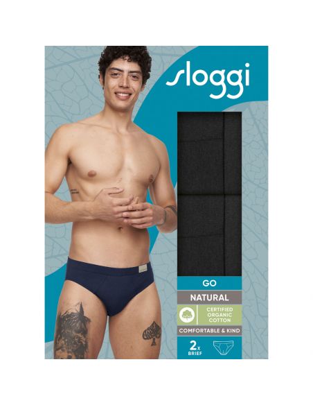 Sloggi Men GO Natural Brief C2P 2Pack Zwart