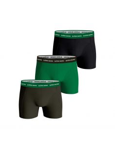 Bjorn Borg Heren Boxershort 3Pack Cotton Stretch Black Green MP001