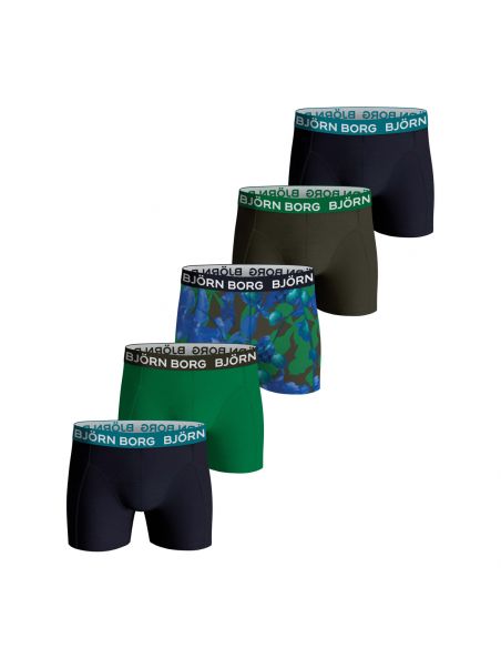 Bjorn Borg Boxershorts Jongens CORE 5Pack Blue Leaves MP002