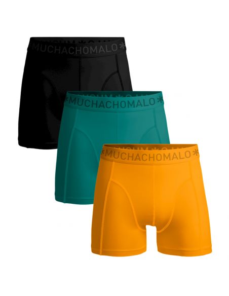 MuchachoMalo Heren Boxershorts Microfiber 3Pack Zwart Groen Oranje 31