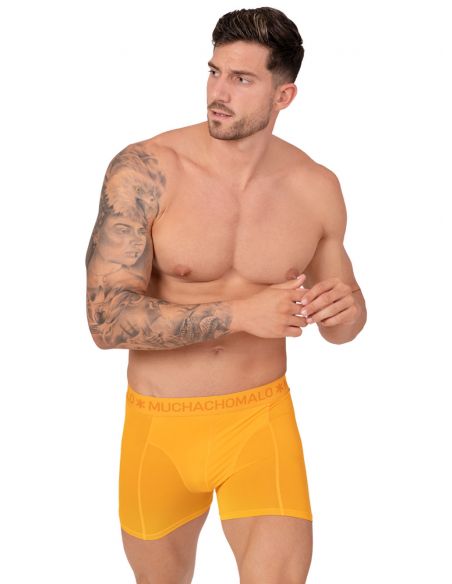 MuchachoMalo Heren Boxershorts Microfiber 3Pack Zwart Groen Oranje 31