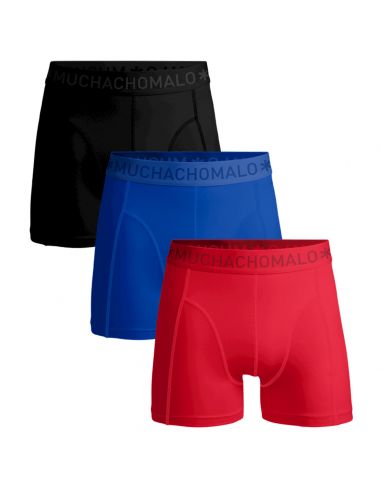 MuchachoMalo Heren Boxershorts Microfiber 3Pack Zwart Blauw Rood 33