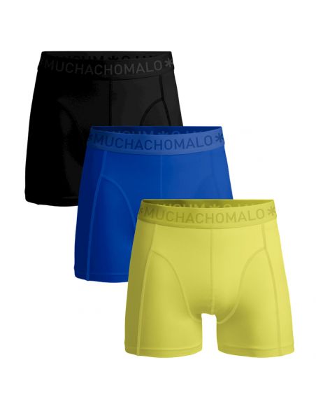 MuchachoMalo Heren Boxershorts Microfiber 3Pack Zwart Blauw Groen 34