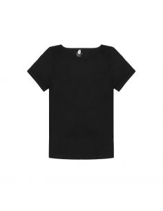 Claesens Dames T-Shirt Boat Neck Loose Fit Zwart