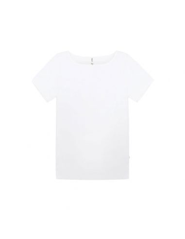 Claesens Dames T-Shirt Boat Neck Loose Fit Wit