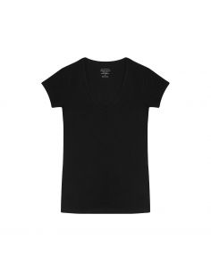 Claesens Dames T-Shirt Zwart V-Hals