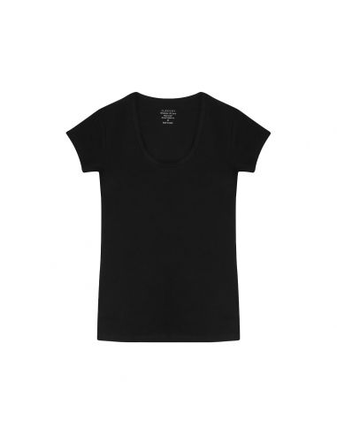 Claesens Dames T-Shirt zwart Ronde-Hals