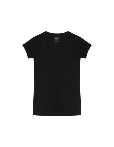 Claesens Dames T-Shirt zwart Ronde-Hals