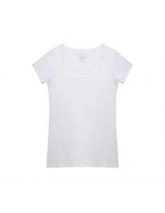 Claesens Dames T-Shirt Wit Ronde-Hals