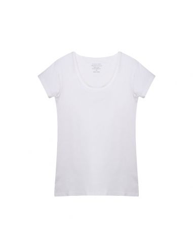 Claesens Dames T-Shirt Wit Ronde-Hals