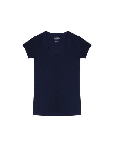 Claesens Dames T-Shirt Navy Ronde-Hals