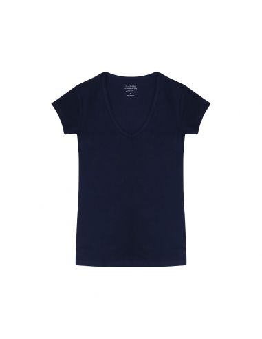 Claesens Dames T-Shirt Navy V-Hals