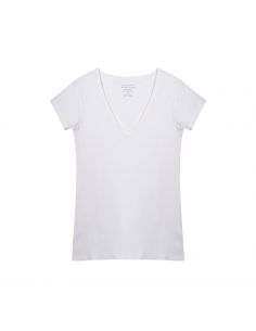 Claesens Dames T-Shirt Wit V-Hals