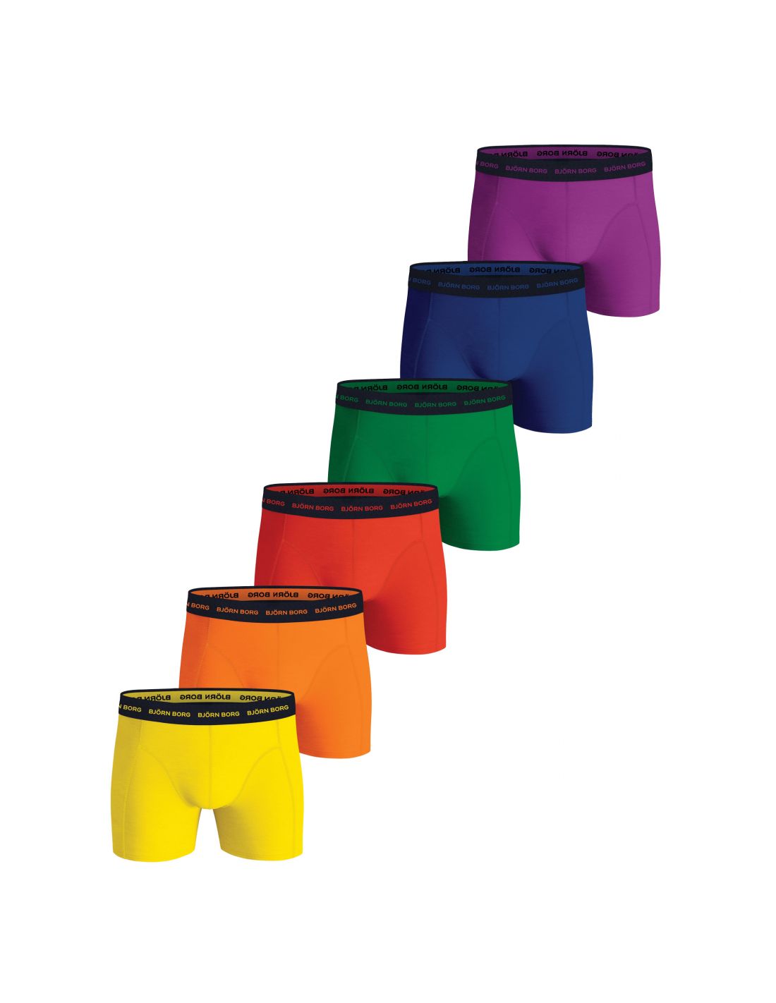 Bjorn Heren Boxershorts 6Pack Cotton Stretch Rainbow MP001