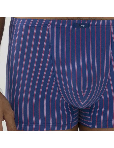 MEY Heren Shorty 3 Col Stripes Blue Sea 37271